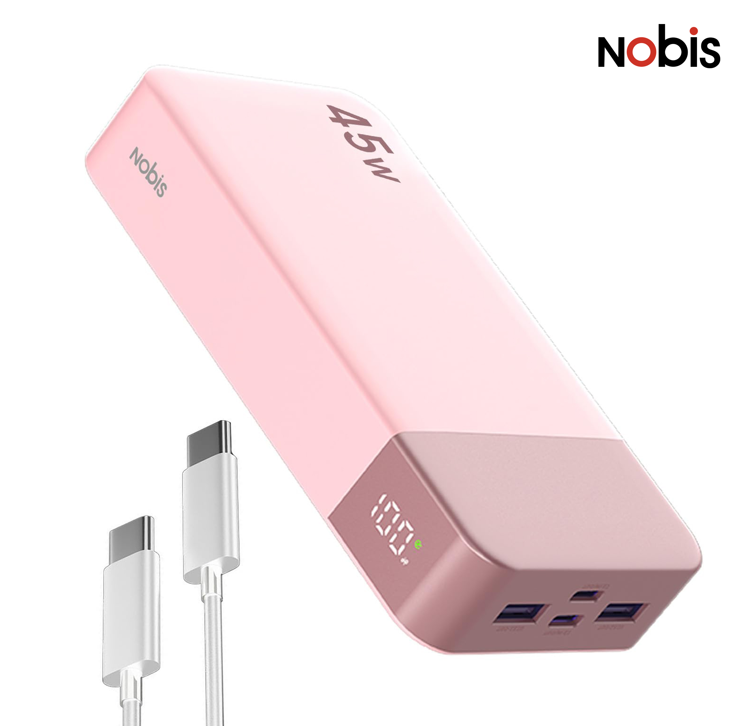 20000mAh Power Bank, 45W PD 3.0 Fast Charging Compact Travel Portable Charger External Battery With Smart Digital Display, Trickle Charging Mode, Wide Compatibility For Smartphones, Tablets