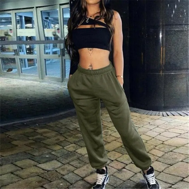 Home Leisure Sports Thickened Sweater Pants Leggings Army Green - Shop at LoveMi