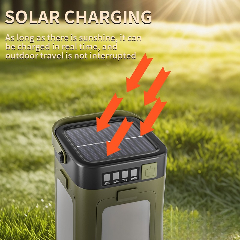 Multifunctional Outdoor Camping Light, Power Output Supported, Multi-blade Foldable Solar Camping Ambient Light — foto 3