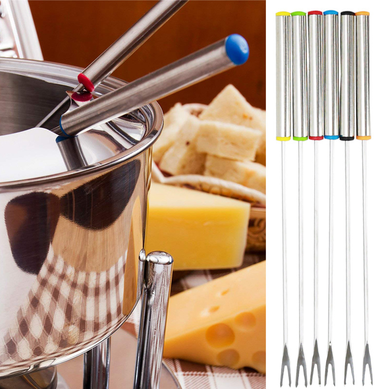 Title 4, Stainless steel 6 stick hot pot fork set. Enjoy...