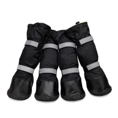 Pet Shoes For Dogswaterproof And Snowproofgeneral Rain Boots - Black - View 1