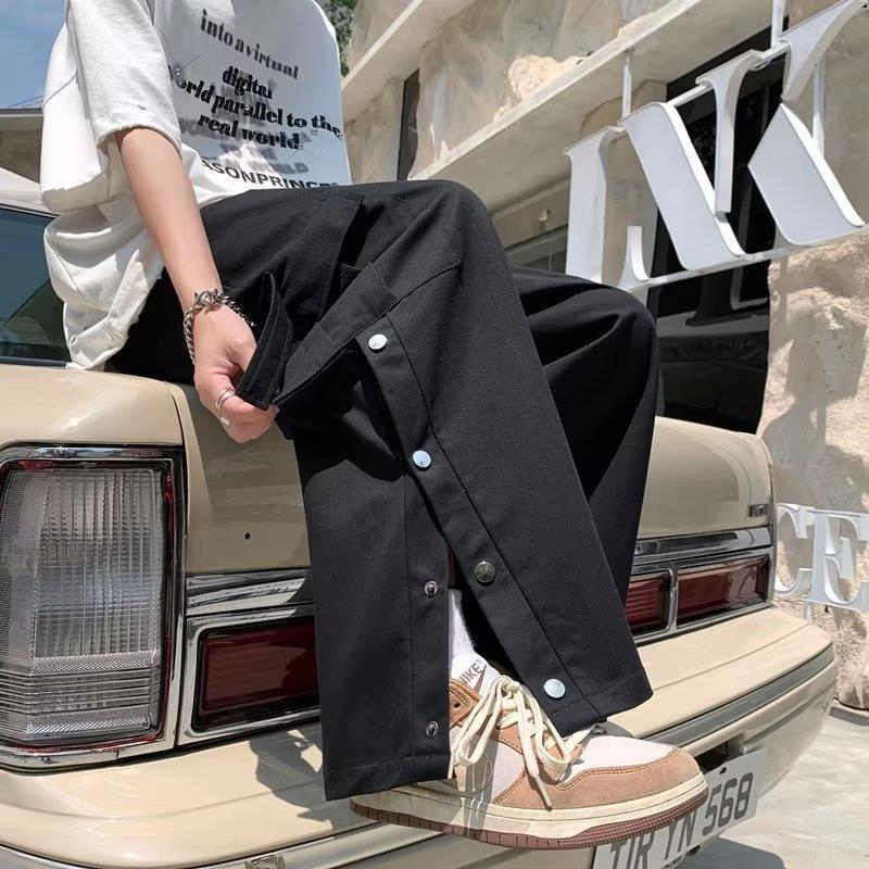 Men's And Women's Casual Versatile High Waist Wide Leg Pants