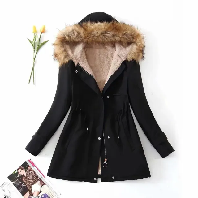 Cotton padded Jacket With Lamb like Lining To Keep Warm Black - Shop at LoveMi