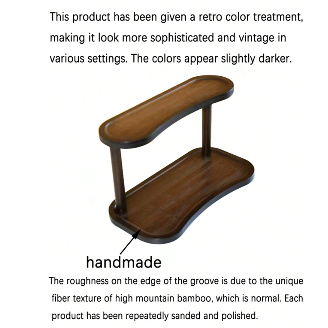 New Walnut Desk Organizer Shelf Modern Multiuse 2 Tier For Pantry Bedroom — image 6