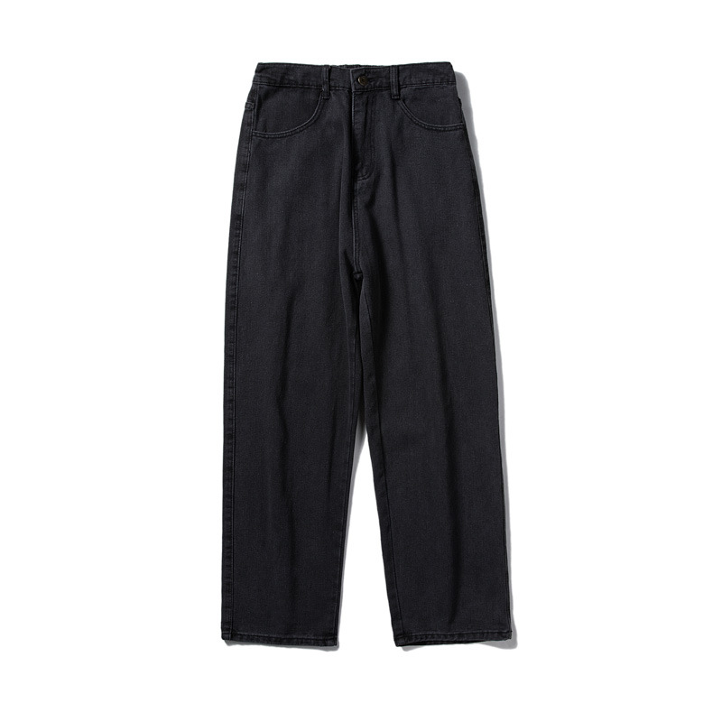 Title 5, Loose Tide Straight Tube Pants with Half Elasti...