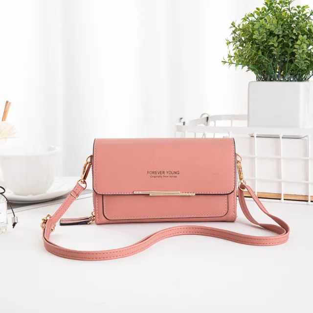 Women's One Shoulder Cross Body Medium Long Handbag Pink - Shop at LoveMi