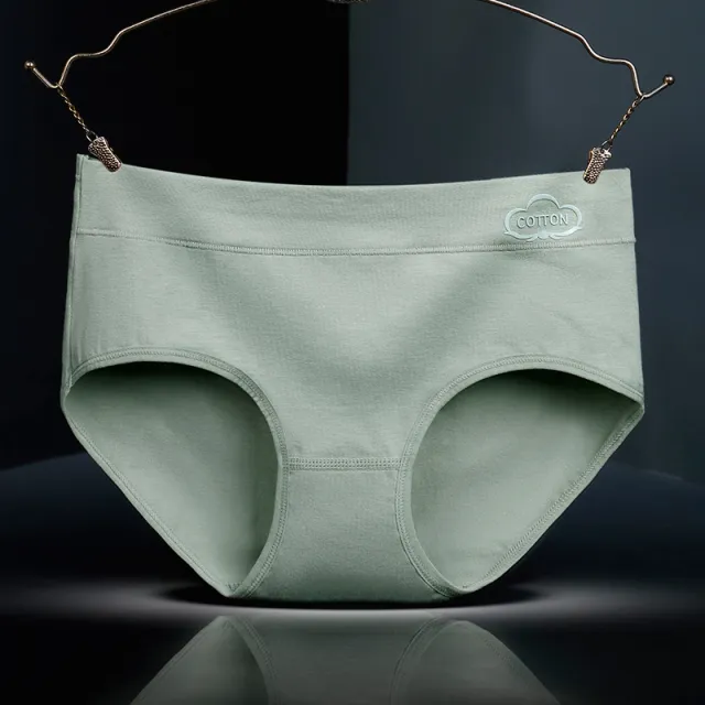 Fashion Printed Graphene Antibacterial Women's Underwear Light Green - Shop at LoveMi