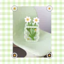 Green Grid Vase