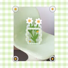 Cat Toy Self-hey Bite Resistant Catnip - Green Grid Vase - View 1