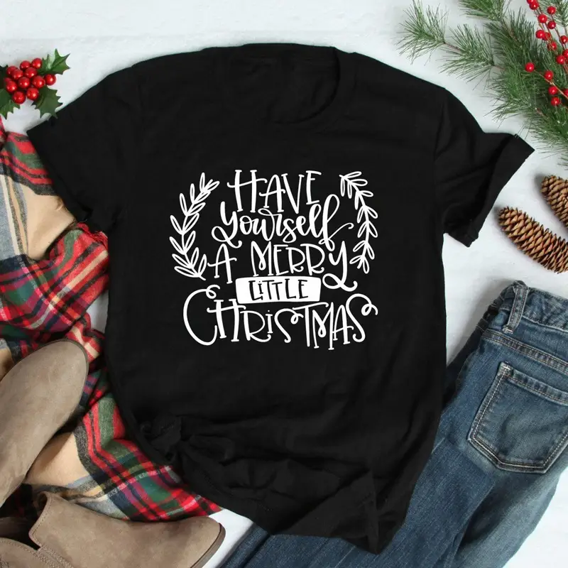 T-shirt Have You See Merry Men's And Women's Letters European And American Street Style Short Sleeve