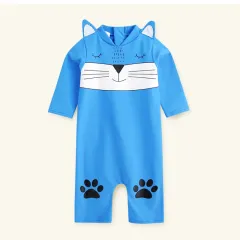 Warm Swimwear For Infants And Toddlers 1-3 Years Old - Blue - View 1
