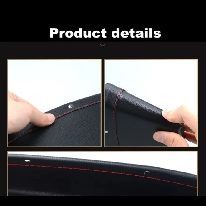 Car Seat Gap Filler Organizer, Faux Leather Console Side Storage Pocket for Phone, Keys and Cards - detail photo 1