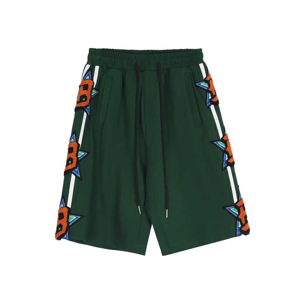 Men's Drawstring Statement Alphabet Casual Shorts