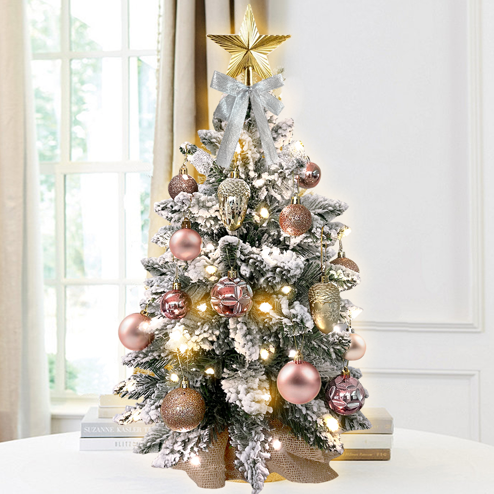 2 Fuß Mini Weihnachtsbaum mit Licht Wald künstliche kleine Tischplatte Weihnachten - Bild 11 von 11