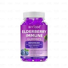 Custom Immune Health Black Elderberry Gummies Zinc Multivitamin Supplement - Custom - View 1