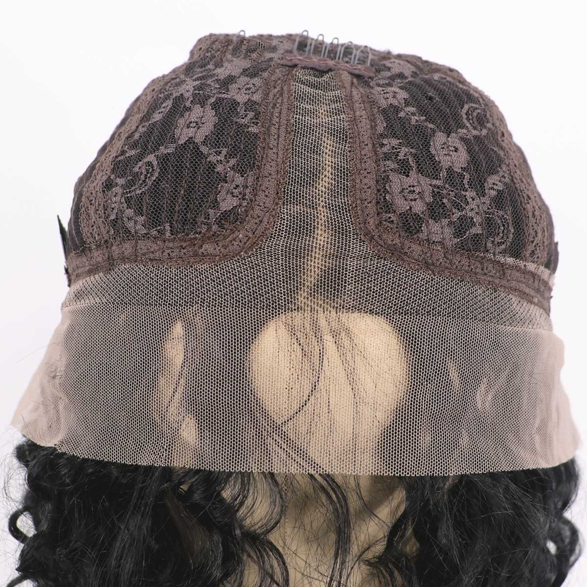 European And American Ladies Wig Black Lace Partial — foto 3