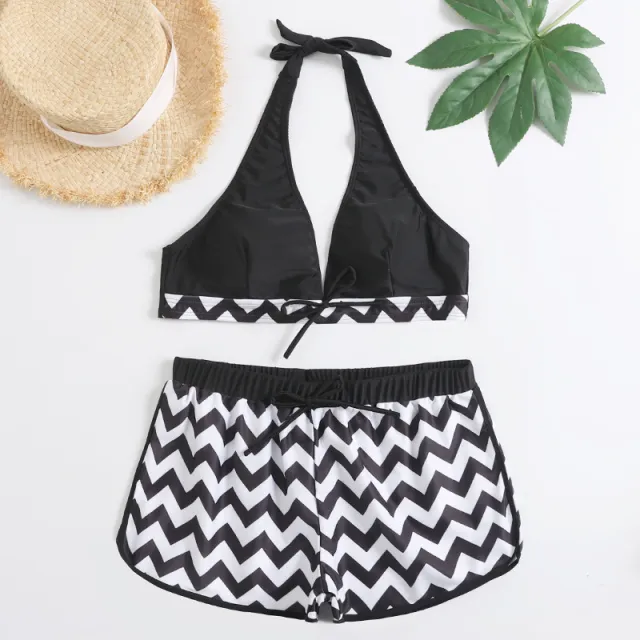 Zigzag Print Ladies Swimwear Bikini As Shown M - Shop at LoveMi