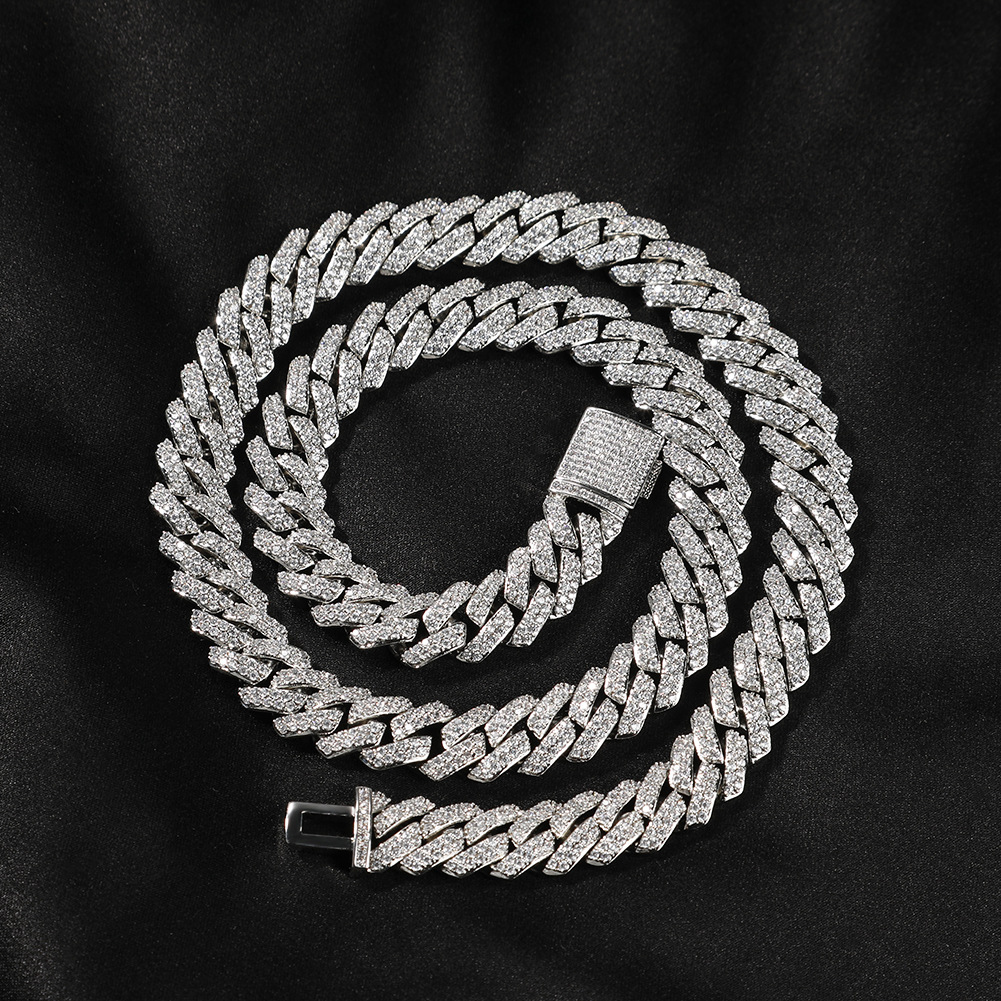 Fashion Box Buckle With Diamond Necklace