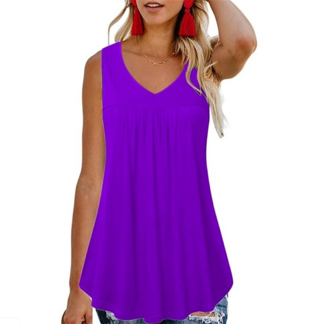 Summer New Style Hedging V-Neck Loose-Fit Women's T-Shirt