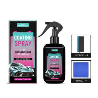 Cross-border HOMONTH Automotive Coating Spray, Car Paint Coating Agent, Car Wax, Polishing, Maintenance, Stain Resistance, Dirt Protection Wax