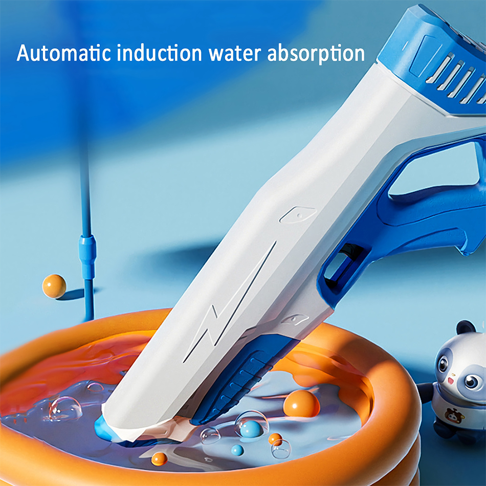 Powerful Electronic Automatic Water Blaster Water Absorption Continuous Gun Xmas Gift Blue