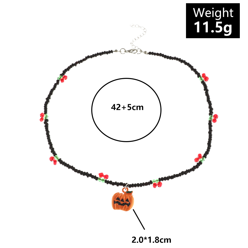 Creative Alloy Drop Oil Pendant Ghost Festival Necklace