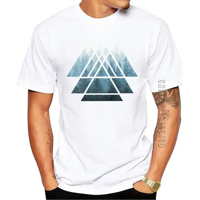 Men's Short Sleeve T-Shirt Fashion Printed Bottoming Shirt