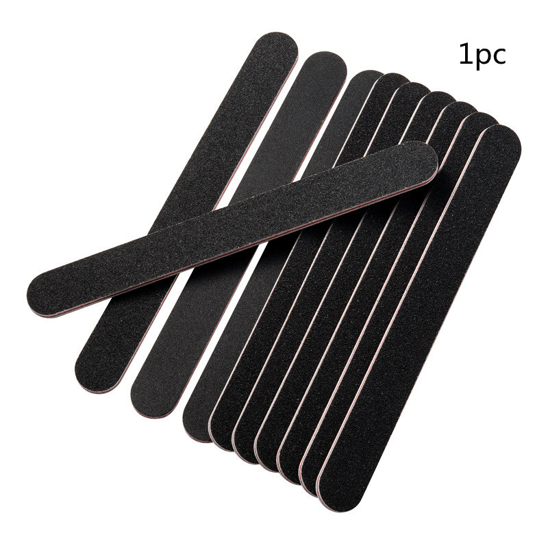 Red Heart Black File Polishing Strip Scrub Nail Tools