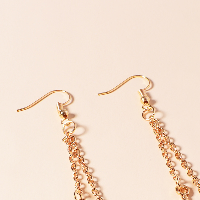 Tree Leaf Earrings Ear Jewelry Tassel Chain Feather Stud Earrings
