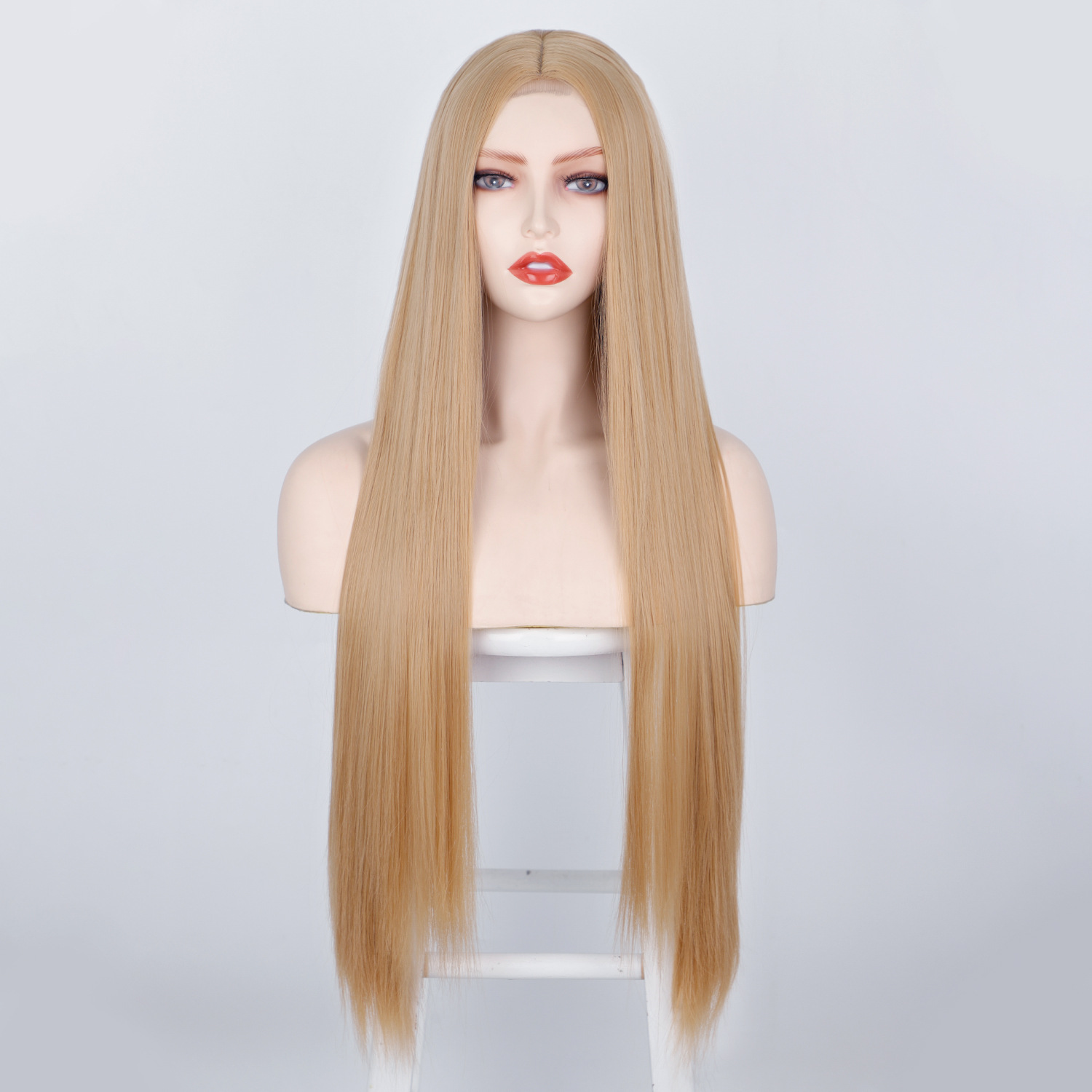 Front Lace Long Straight Hair Chemical Fiber Wig 26Color - Shop at LoveMi