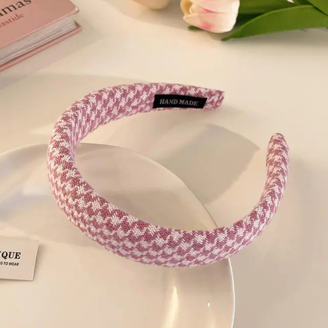 Cute Girl Going Out With Wide Brim Hair Hoop Thousand Bird Pattern - Shop at LoveMi