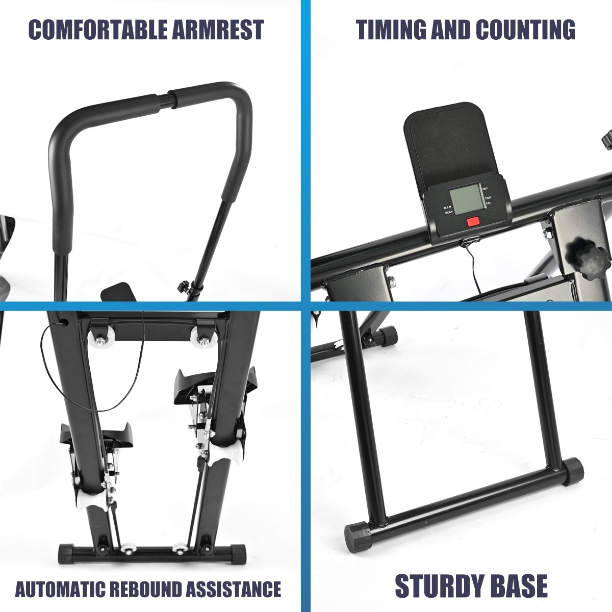 Vertical Climber Stair Stepper Machine Home Gym Exercise Foldable WLCD Monitor — image 9