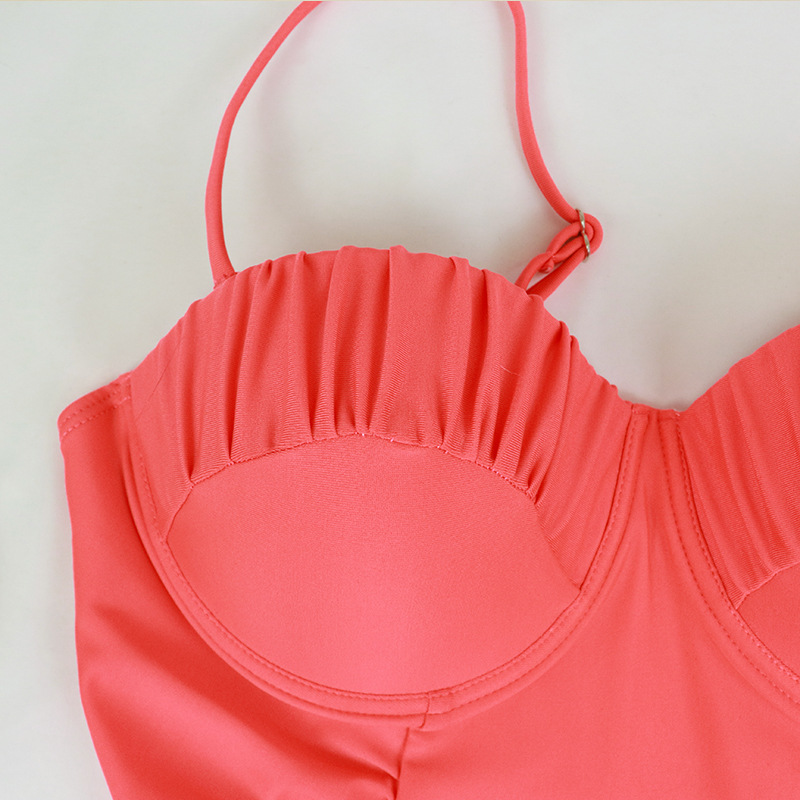 Women’s Solid Color One Piece Swimsuit