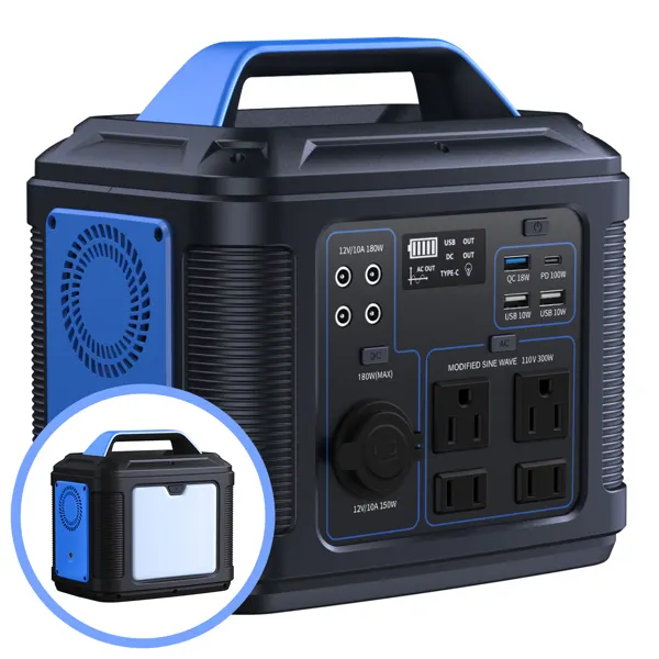 300W Portable Power Station, 296Wh 80000mAh Lithium