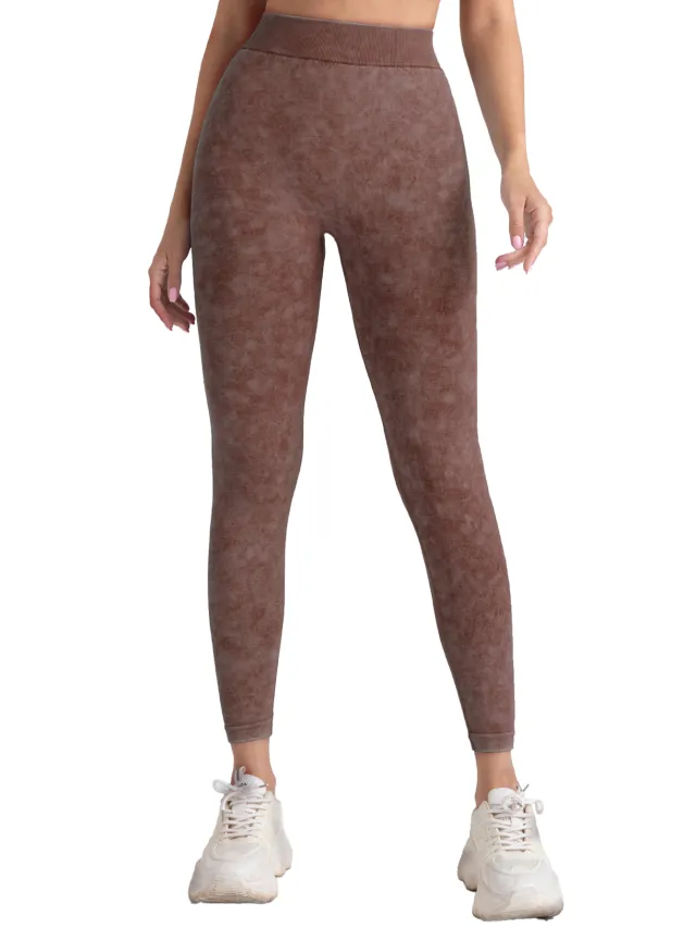 V Back Scrunch Butt Workout Leggings Women Seamless Gym Yoga Leggings High Waist Cof - Shop at LoveMi