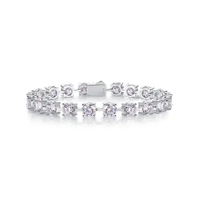 1About Time Luxury Fashion Mossan Diamond S925 Silver Bracelet Comparable To Natural Diamonds Prohibit Tk Sales