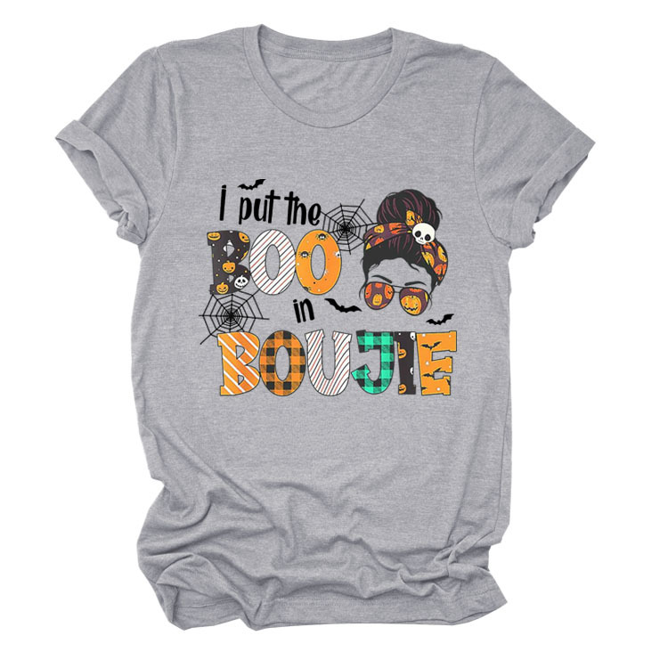 Women's Letter Bat Print Loose Short Sleeve