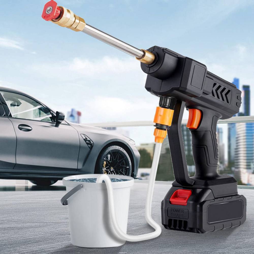 2 Battery Cordless Car High Pressure Washer Jet Water Wash Cleaner Gun Portable 11