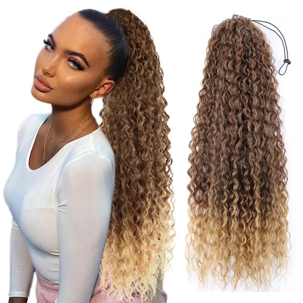 Synthetic Chemical Fiber Small Roll Drawstring Ponytail