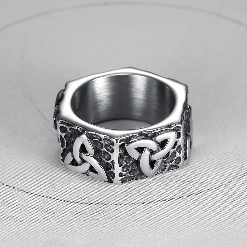Personalized Vintage Viking Stainless Steel Men's Ring