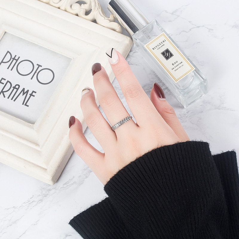 Fashion Simple Sterling Silver Copper Coin Ring