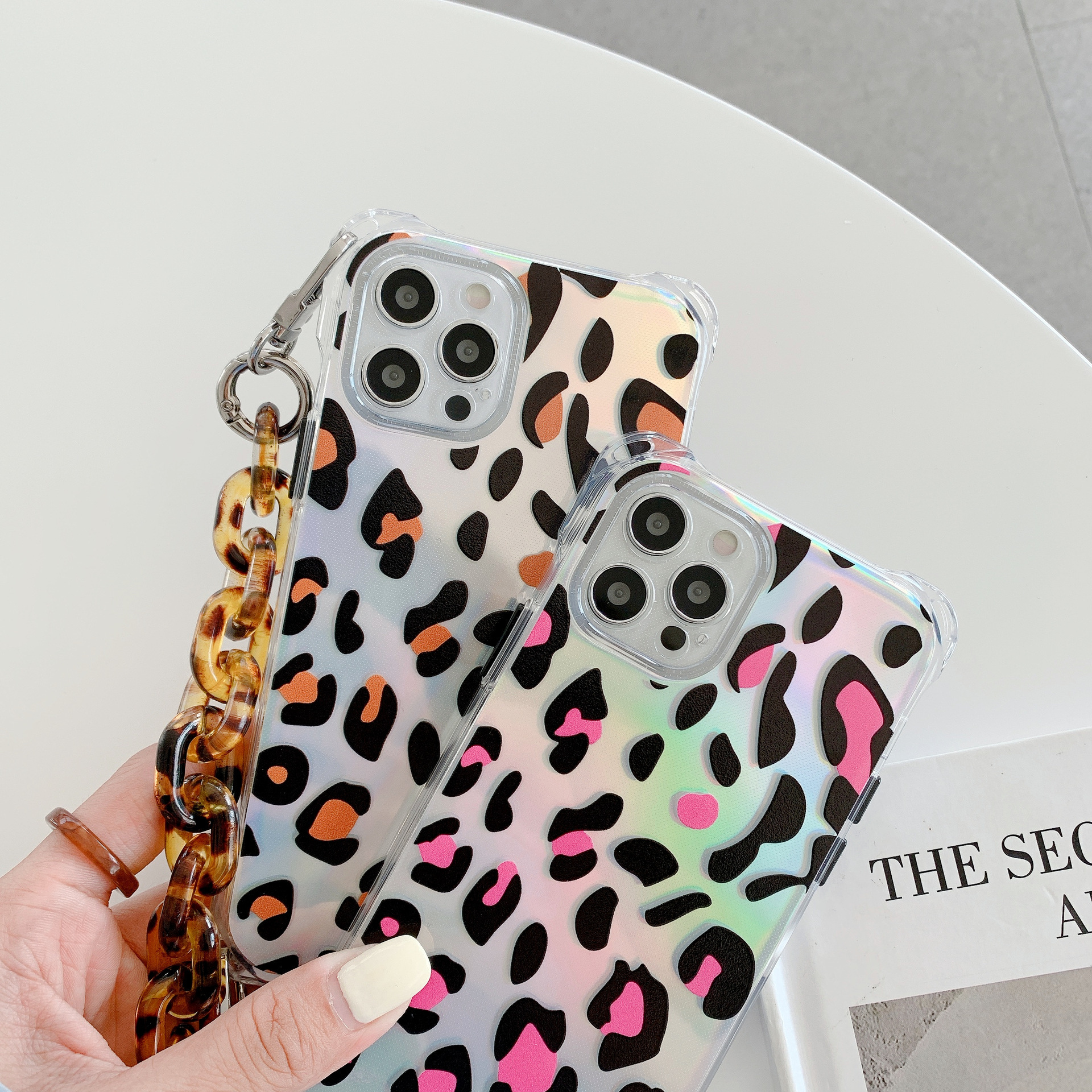 Fashion Print Chain Phone Case Cover