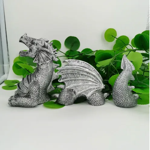 Large Dragon Gothic Garden Decor Statue Castle Moat Lawn Statue Garden Sculptures & Statues Funny Yard Garden Outdoor Figurine – image 7