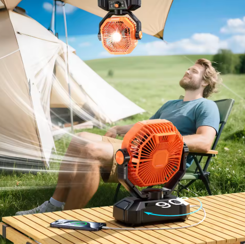 Ventilateur de camping 20000mah avec lanterne LED – Image 6