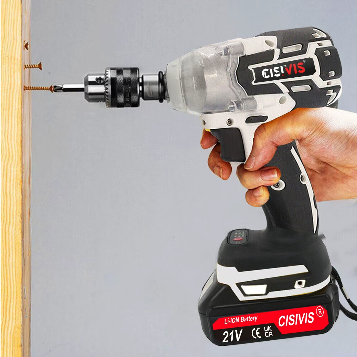 1OOO Nm Brushless Cordless Electric Impact Wrench Gun Ratchet Driver W Battery