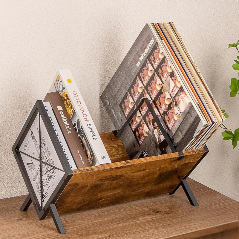 Vinyl LP Music Record Storage Rack Box Cube Cabinet Case