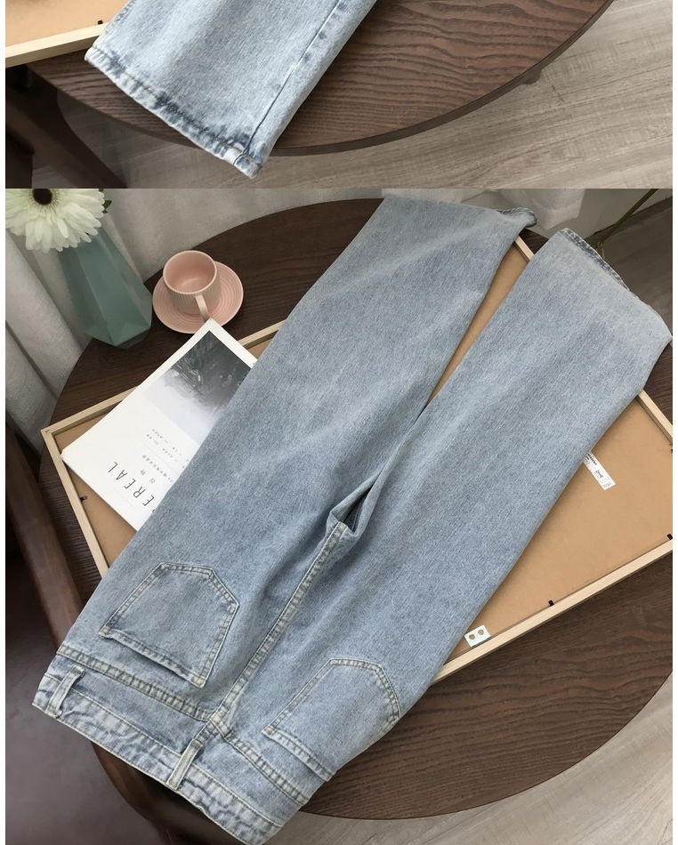 Title 4, Straight Jeans For Female High Waist Students K...