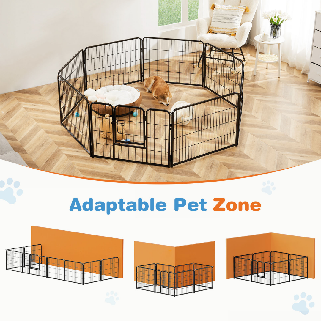 Dog Playpen Indoor Fence Height Metal Exercise Pen With Door Small Puppy-Medium-Large Dogs Animal Pet For Outdoor,… - 23