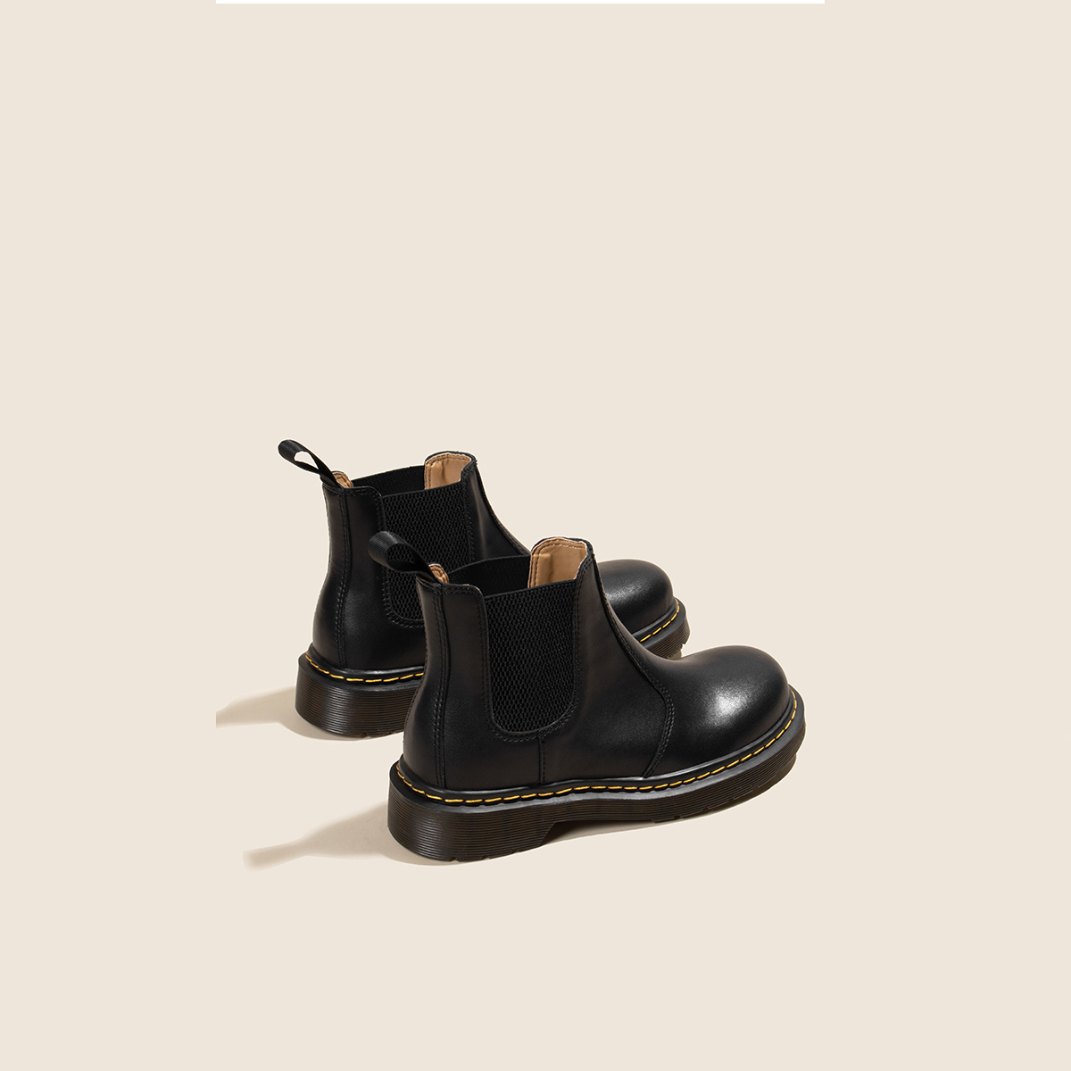 British Style Vintage Boots Children's Short Boots Leather And Cashmere Martin