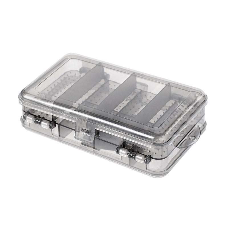 Double Compartment Portable Jewelry Box Plastic Transparent - 5